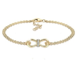 Elli Armband Infinity Endlos Kristalle 925 Silber, Infinity weiß 19