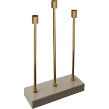 Kayoom Kerzenständer Kerzenhalter Art Deco 325 Metall Goldfarben/Lila