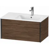 Duravit XViu Waschtisch-Unterschrank XV40260B221 81 x 48 x 40 cm, nussbaum dunkel, 1 Auszug, wandhängend, schwarz matt