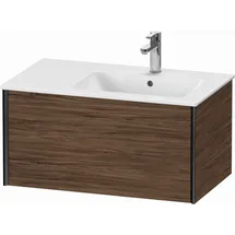 Duravit XViu Waschtisch-Unterschrank XV40260B221 81 x 48 x 40 cm, nussbaum dunkel, 1 Auszug, wandhängend, schwarz matt