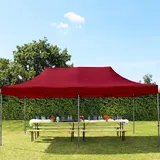 TOOLPORT 3x6m Stahl Faltpavillon ohne Seitenteile, rot - (600079)