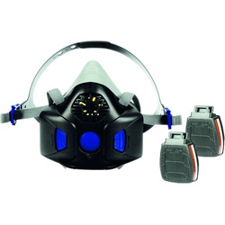 3M, Atemschutzmaske, Halbmasken-Set mit Sprechmembran HF-802SD Secure Click (A2P3 R)