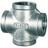 Riegler Kreuzverteiler, 4 x innen, Rp 3/4, Edelstahl 1.4408