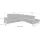 W.Schillig Eckcouch Leder 3-Sitzer Braun