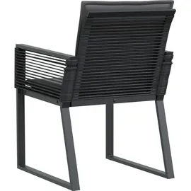 vidaXL Gartenstuhl 59 x 68,3 x 52,2 cm schwarz 4 St.