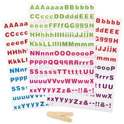 Transferfolien "Buchstaben" 425 Stück (pro Set 425) Bastelbedarf Verzierung & Dekorationen