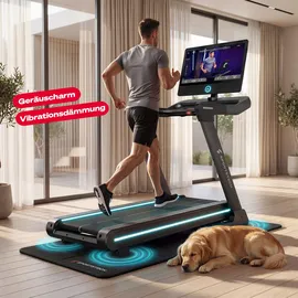 Sportstech Bodenschutzmatte BS300, rutschfest, wasserabweisend, schall‐ – vibrationsdämpfend, ideal für Fitnessgeräte, – Home Gym