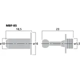 Monacor MBF-85 Rahmendübel 8 St.