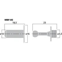 Monacor MBF-85 Rahmendübel 8 St.