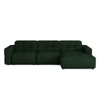 Emoebel24 Modulare Ecksofa L-form Rechts Bergi 284x166x70 cm Grün - Grün