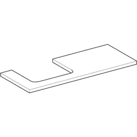 Geberit One 120x3x47cm, w/lack. hochgl., Ausschn li