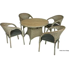 Garden Pleasure Bastia Gartentisch Ø 100 x 73 cm braun