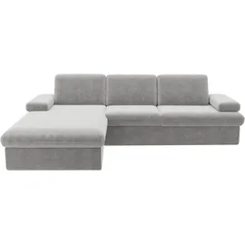 sit&more Ecksofa SIT & MORE "Moreno L-Form, B: 247 cm", grau (hellgrau), B:247cm H:82cm T:171cm, 100% Polyester, Sofas, Ecksofa, mit Armteilverstellung, optional Bettfunktion
