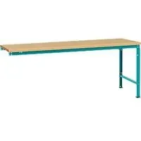 Manuflex Ansatztisch UNIVERSAL Spezial, Tischplatte Multiplex, 2000x1000, wasserblau