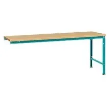 Manuflex Ansatztisch UNIVERSAL Spezial, Tischplatte Multiplex, 2000x1000, wasserblau