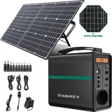 Tragbare 150W Power Station Powerstation 166Wh/52000mAh Solar Generator Solargenerator Stromerzeuger Solarspeicher Akku Ladegerät mit 100W Solarpa...