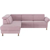 Home Affaire Ecksofa HOME AFFAIRE "Calypso L-Form", rosa (altrosa), B:259cm H:85cm T:227cm, 100% Polyester, Sofas, Ecksofa, mit Relaxfunktion motorisch im Sofa 2,5- Sitzer