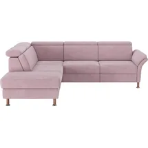 Home Affaire Ecksofa HOME AFFAIRE "Calypso L-Form", rosa (altrosa), B:259cm H:85cm T:227cm, 100% Polyester, Sofas, Ecksofa, mit Relaxfunktion motorisch im Sofa 2,5- Sitzer