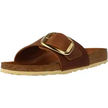 Birkenstock Madrid Big Buckle Nubukleder geölt schmal cognac 40