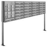 AL Briefkastensysteme Standbriefkasten 25 Fach Silber