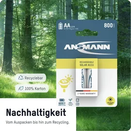 Ansmann Solar Akku AA 800 mAh 2 St.