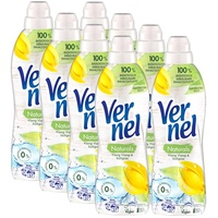 VERNEL Naturals veganer Weichspüler Ylang Ylang & Süßgras 8x 37 WL (296 Waschladungen), Wäscheduft mit 99% Inhaltsstoffen natürlichen Ursprungs, ohne Mikroplastik, recycelbar