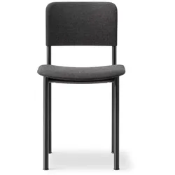 Fredericia Plan Chair voll gepolstert, schwarz / re-wool 198