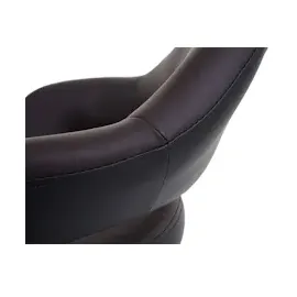 Mendler 2er-Set Barhocker HWC-F16, Barstuhl Tresenhocker Drehhocker, mit Lehne Kunstleder ~ braun-schwarz