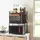 [en.casa] Mikrowellenregal Sorsele 63 x 78,5 x 32 cm Schwarz