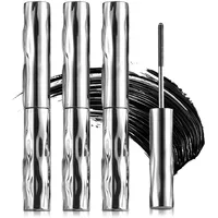 3D Curling Eyelash Iron mit Metallbürste, Schwarz Metal Mascara, Wimpernserum Natürliche Länge Und Schlankes Volumen Wasserfest Schnell Trocknend Und Wischfest für Lange Wimpern (3Pcs)