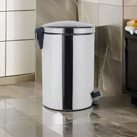 Buri Edelstahl Mülleimer 20 l Silber