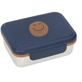 Lässig Kinder Brotdose Edelstahl Lunchbox Frühstücksbox Nachhaltig Kindergarten Schule/Lunchbox Stainless Steel Little Gang Smile navy