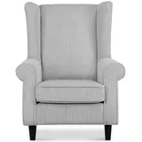 Konsimo Konsimo® Ohrensessel, Hellgrau, Rechteckig, 82x105x97 cm, Hergestellt in Europa, Wohnzimmer, Sessel, Ohrensessel