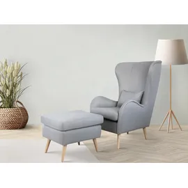 Home Affaire Polstergarnitur Charles 78 x 118 x 152 cm Grau