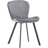 Livetastic Stuhl-Set, Grau, Schwarz, Metall, Textil, zylindrisch, 48x80x50 cm, Stühle
