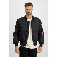 Alpha Industries Winterjacke ALPHA INDUSTRIES "MA-1 Emb. Logo Puffer", Herren, Gr. S, schwarz, Obermaterial: 100% Polyester; Futter: 100% Polyester; Füllung: 100% Polyester, Jacken Winterjacke