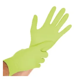 Franz Mensch Hygostar Safe Light Nitrilhandschuhe, puderfrei, grün, 270073 | 1 Packung = 100 Stück, Größe XL