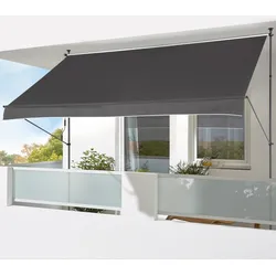 Klemmmarkise, Breite/Ausfall: 350/150 cm, 26154265-0 anthrazit 350 cm