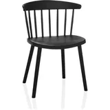 hjh living ARTIFO RIB - Esszimmerstuhl Schwarz