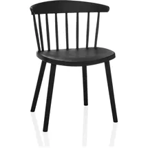 hjh living ARTIFO RIB - Esszimmerstuhl Schwarz