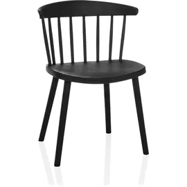 hjh living ARTIFO RIB - Esszimmerstuhl Schwarz