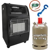 BlueCraft - 2 in 1 Infrarot Gas  Heizofen 4,2 kW inkl. Anschlusszubehör und 11 k...