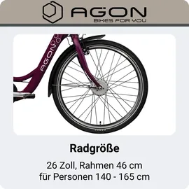 Agon Axis 2023 26 Zoll RH 46 cm Damen lila