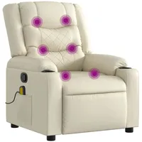 VidaXL Massagesessel Creme Kunstleder