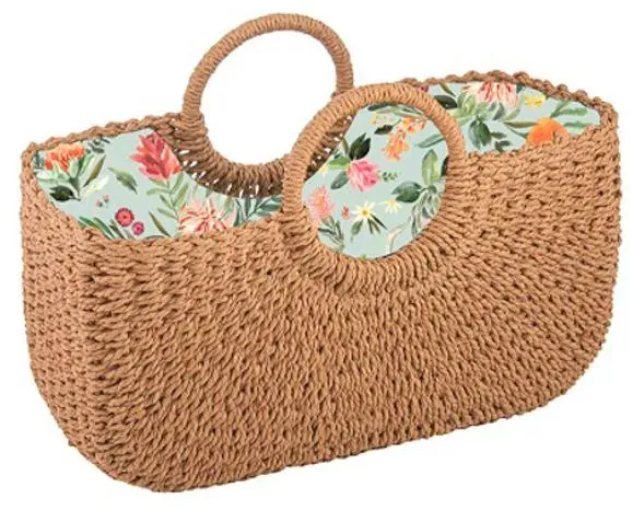ladelle Einkaufskorb Esperance 45,4 x 17,8 cm Papier Braun