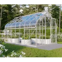Vitavia Gewächshaus Saturn 11500 ESG, inkl. Fundament, Silber