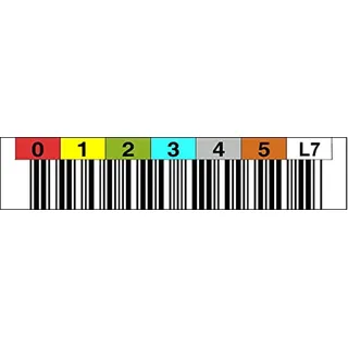 LTO 7 Label horizontal Nummernkreis 000100 - 000199