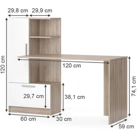 Vicco Schreibtisch Tomy 150 x 59 cm,