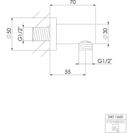 Steinberg 340 Wandanschlussbogen Chrom