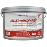 Farbklecks24 Kellerwandfarbe 10L weiß, atmungsaktive Wandfarbe, Silikatfarbe Keller, Keller Farbe